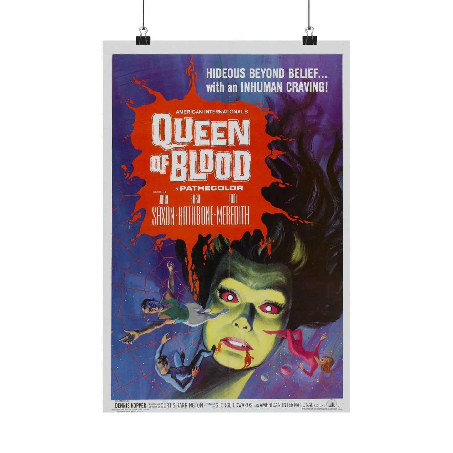 QUEEN OF BLOOD 1966 - Paper Movie Poster-12″ x 18″-The Sticker Space