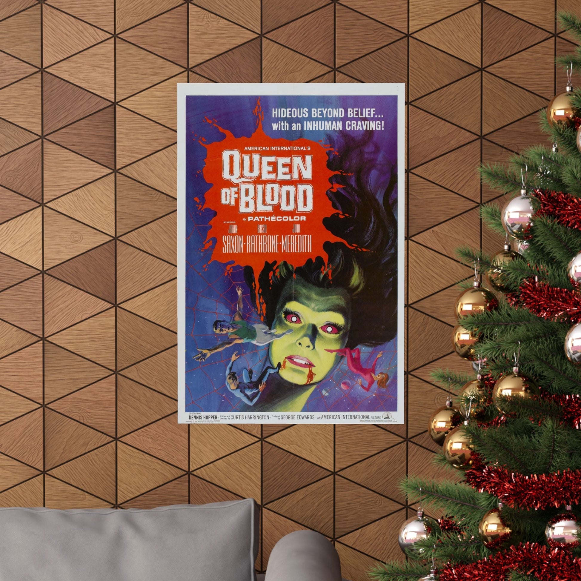 QUEEN OF BLOOD 1966 - Paper Movie Poster-The Sticker Space