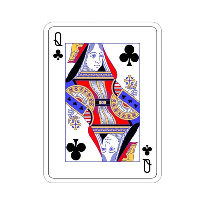 Queen of Clubs Playing Card STICKER Vinyl Die-Cut Decal 3 Inch - The Sticker Space