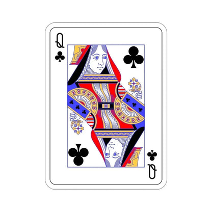 Queen of Clubs Playing Card STICKER Vinyl Die-Cut Decal 6 Inch - The Sticker Space