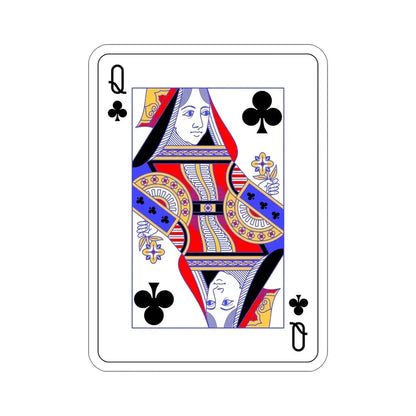 Queen of Clubs Playing Card STICKER Vinyl Die-Cut Decal - The Sticker Space