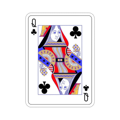 Queen of Clubs Playing Card STICKER Vinyl Die-Cut Decal - The Sticker Space