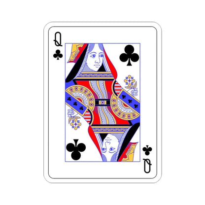Queen of Clubs Playing Card STICKER Vinyl Die-Cut Decal - The Sticker Space