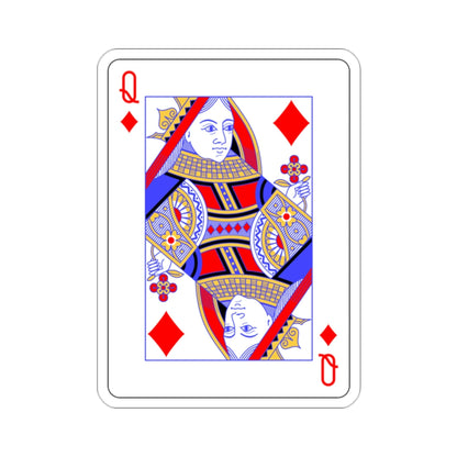 Queen of Diamonds Playing Card STICKER Vinyl Die-Cut Decal-2 Inch-The Sticker Space