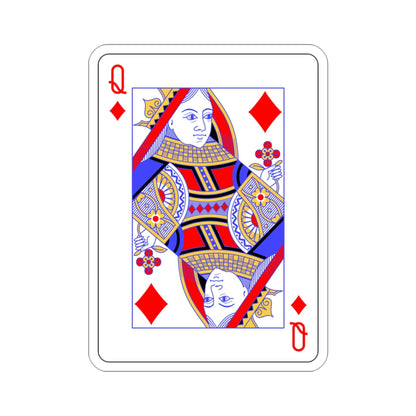 Queen of Diamonds Playing Card STICKER Vinyl Die-Cut Decal-3 Inch-The Sticker Space