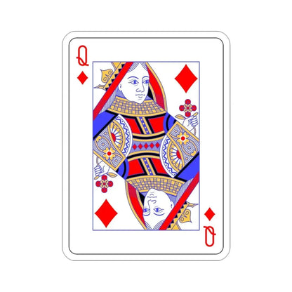 Queen of Diamonds Playing Card STICKER Vinyl Die-Cut Decal 3 Inch - The Sticker Space