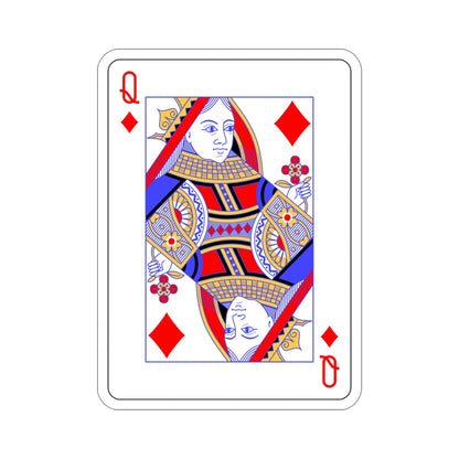 Queen of Diamonds Playing Card STICKER Vinyl Die-Cut Decal-4 Inch-The Sticker Space