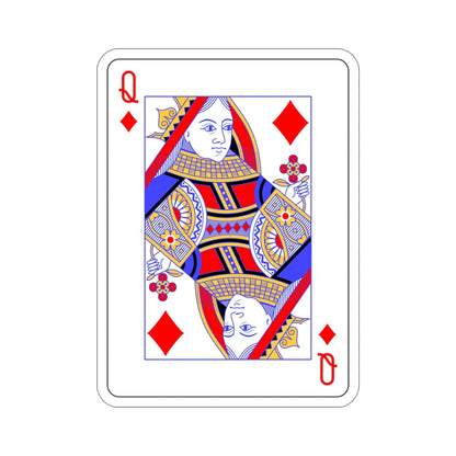 Queen of Diamonds Playing Card STICKER Vinyl Die-Cut Decal-5 Inch-The Sticker Space