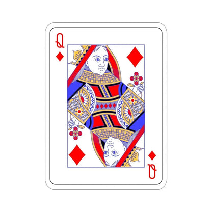 Queen of Diamonds Playing Card STICKER Vinyl Die-Cut Decal 5 Inch - The Sticker Space