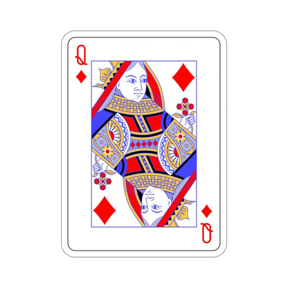 Queen of Diamonds Playing Card STICKER Vinyl Die-Cut Decal-6 Inch-The Sticker Space