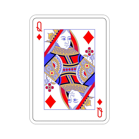 Queen of Diamonds Playing Card STICKER Vinyl Die-Cut Decal-6 Inch-The Sticker Space