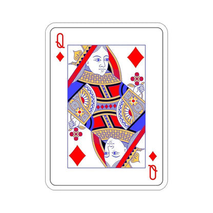 Queen of Diamonds Playing Card STICKER Vinyl Die-Cut Decal 6 Inch - The Sticker Space