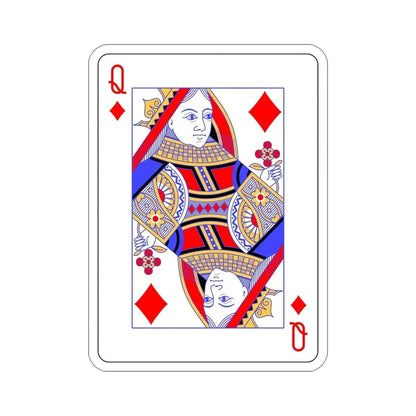 Queen of Diamonds Playing Card STICKER Vinyl Die-Cut Decal - The Sticker Space