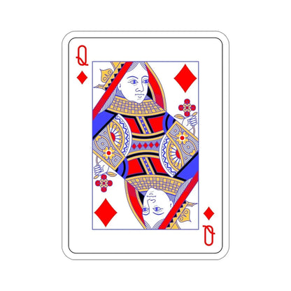 Queen of Diamonds Playing Card STICKER Vinyl Die-Cut Decal - The Sticker Space