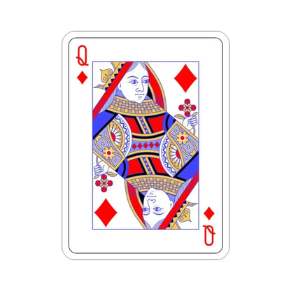 Queen of Diamonds Playing Card STICKER Vinyl Die-Cut Decal - The Sticker Space