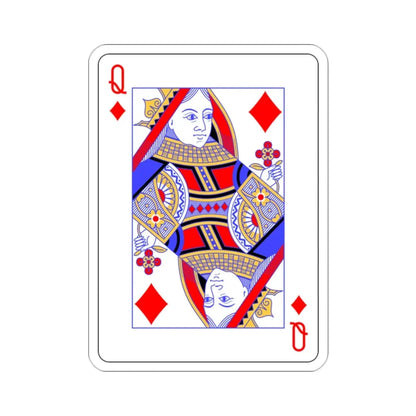 Queen of Diamonds Playing Card STICKER Vinyl Die-Cut Decal - The Sticker Space