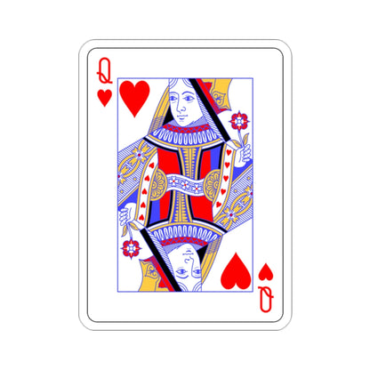 Queen of Hearts Playing Card STICKER Vinyl Die-Cut Decal-2 Inch-The Sticker Space