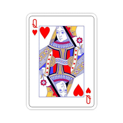 Queen of Hearts Playing Card STICKER Vinyl Die-Cut Decal 2 Inch - The Sticker Space