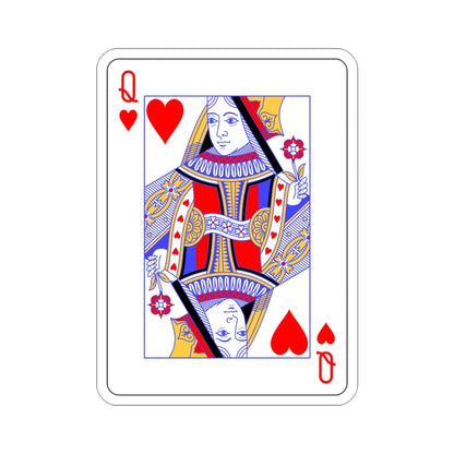 Queen of Hearts Playing Card STICKER Vinyl Die-Cut Decal-3 Inch-The Sticker Space