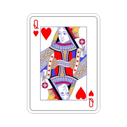 Queen of Hearts Playing Card STICKER Vinyl Die-Cut Decal 3 Inch - The Sticker Space