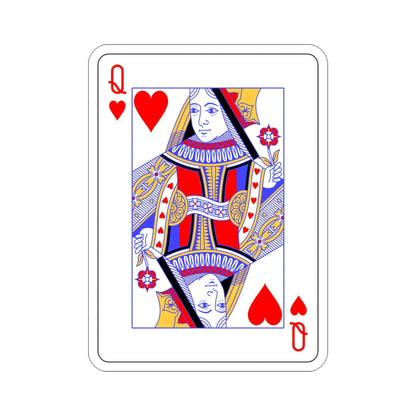 Queen of Hearts Playing Card STICKER Vinyl Die-Cut Decal-4 Inch-The Sticker Space