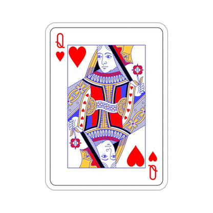 Queen of Hearts Playing Card STICKER Vinyl Die-Cut Decal-5 Inch-The Sticker Space