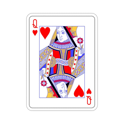 Queen of Hearts Playing Card STICKER Vinyl Die-Cut Decal-6 Inch-The Sticker Space