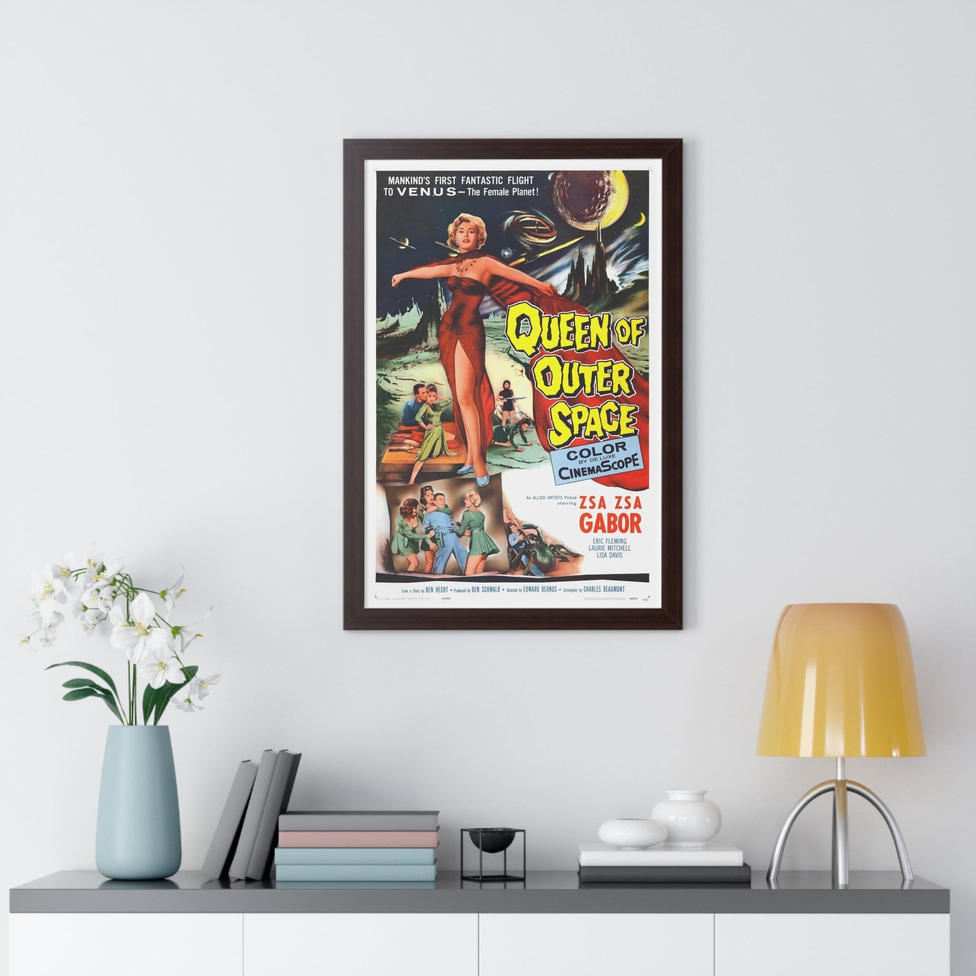 QUEEN OF OUTER SPACE 1958 - Framed Movie Poster-The Sticker Space