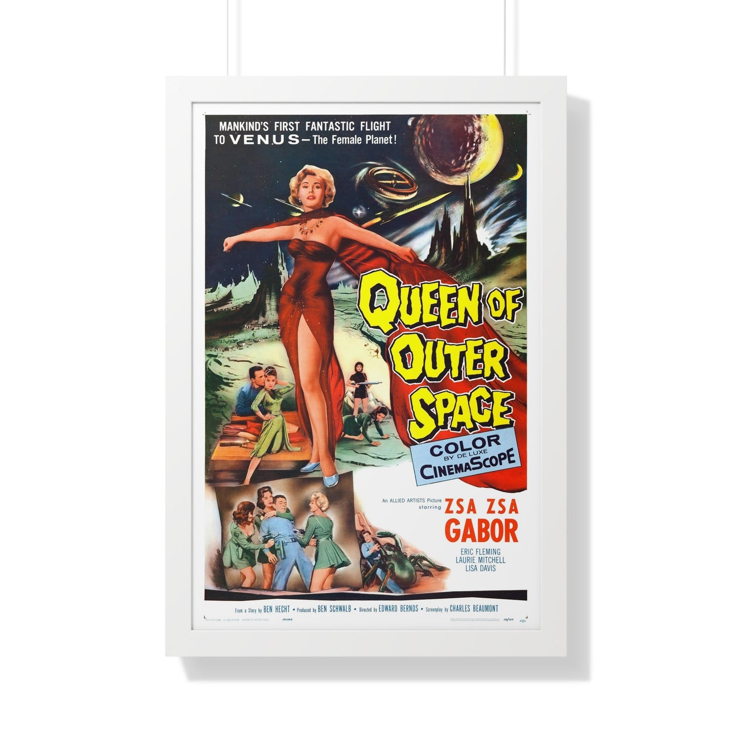 QUEEN OF OUTER SPACE 1958 - Framed Movie Poster-20" x 30"-The Sticker Space