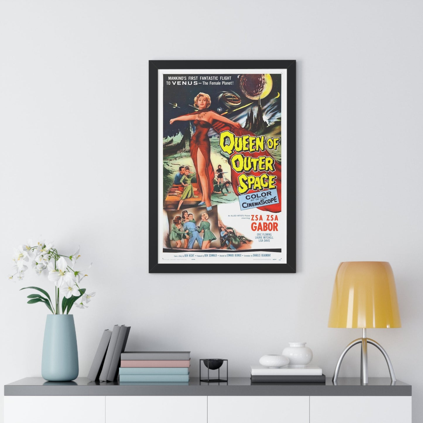 QUEEN OF OUTER SPACE 1958 - Framed Movie Poster-The Sticker Space