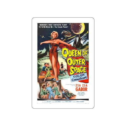 QUEEN OF OUTER SPACE 1958 Movie Poster STICKER Vinyl Die-Cut Decal 3 Inch - The Sticker Space
