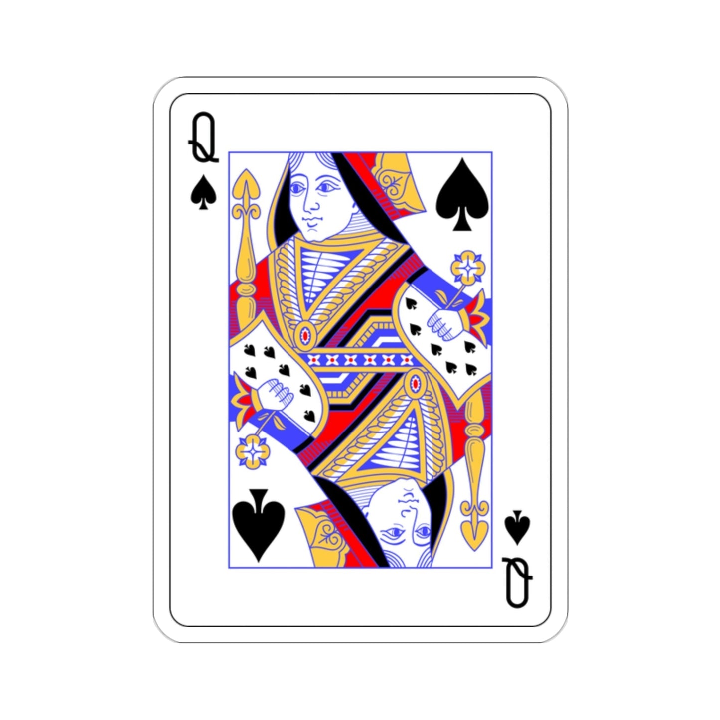 Queen of Spades Playing Card STICKER Vinyl Die-Cut Decal-2 Inch-The Sticker Space