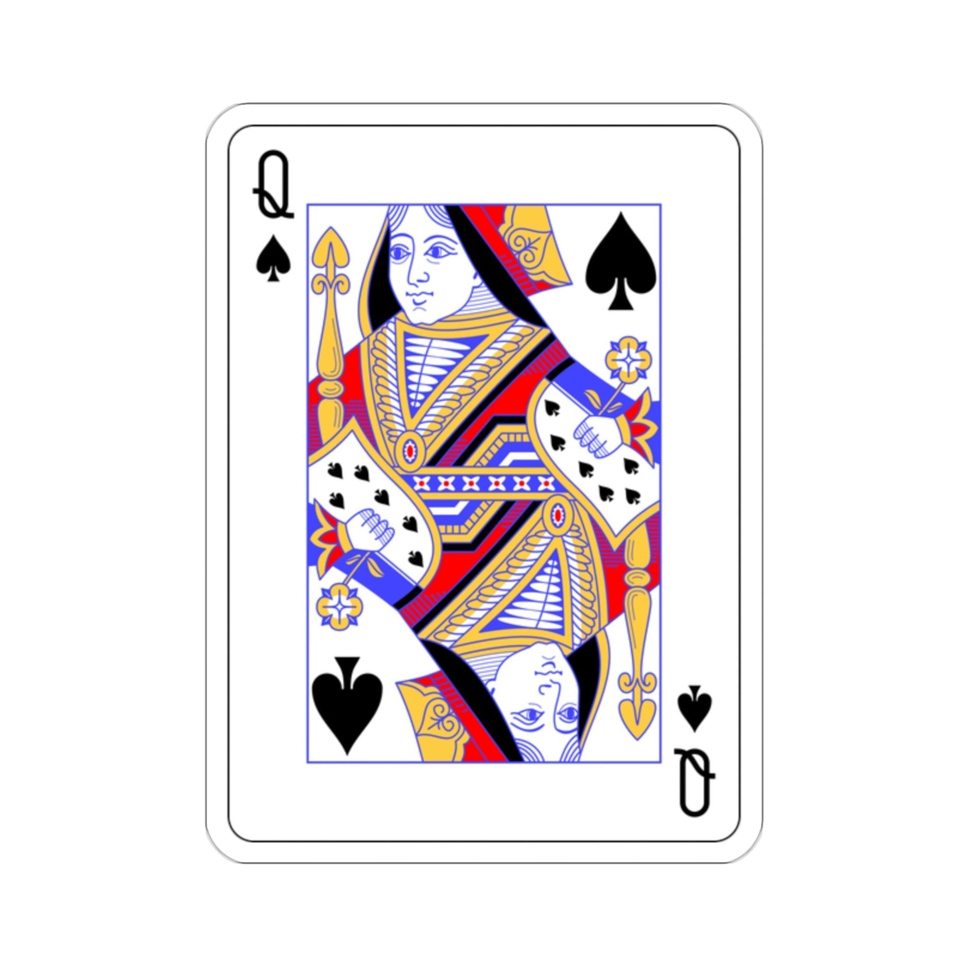 Queen of Spades Playing Card STICKER Vinyl Die-Cut Decal-2 Inch-The Sticker Space