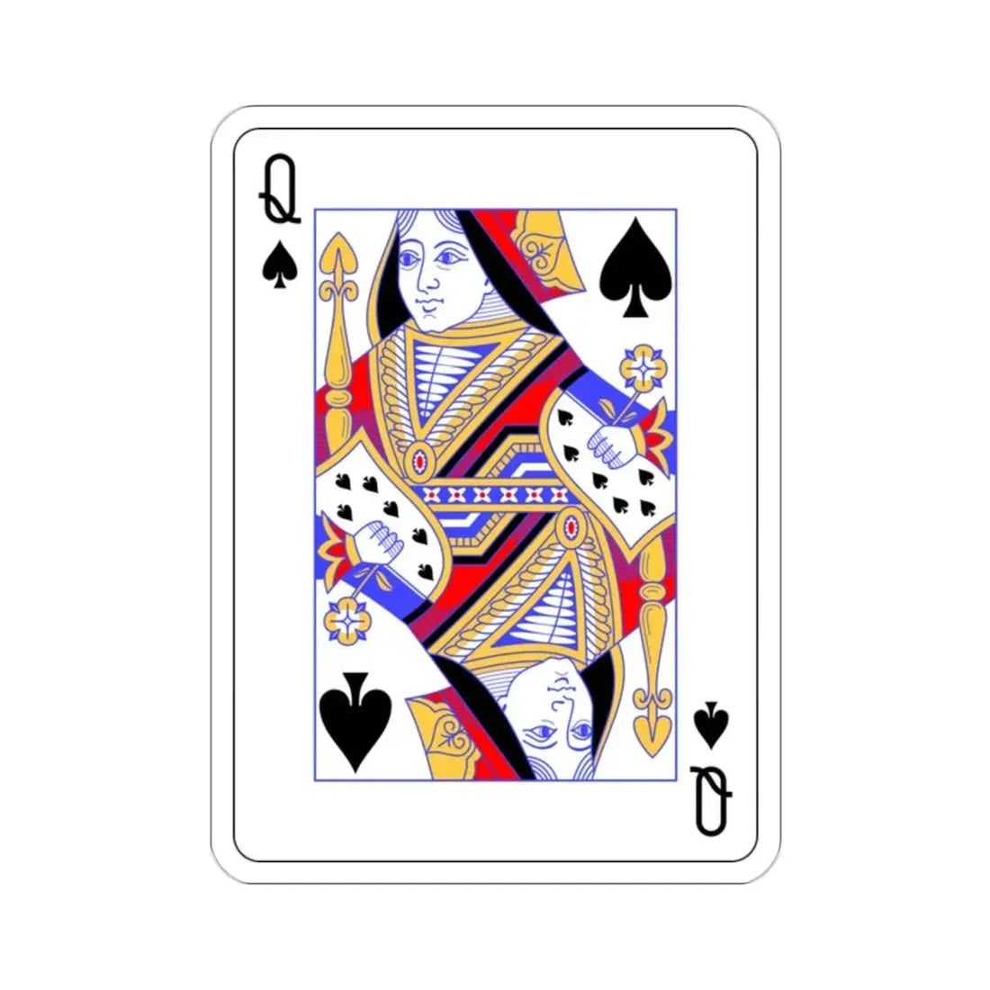 Queen of Spades Playing Card STICKER Vinyl Die-Cut Decal 2 Inch - The Sticker Space