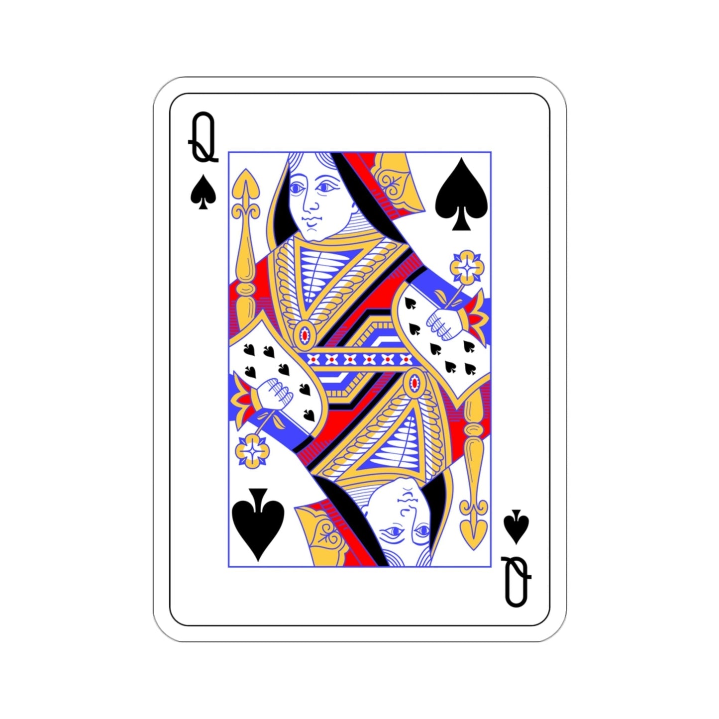 Queen of Spades Playing Card STICKER Vinyl Die-Cut Decal-3 Inch-The Sticker Space