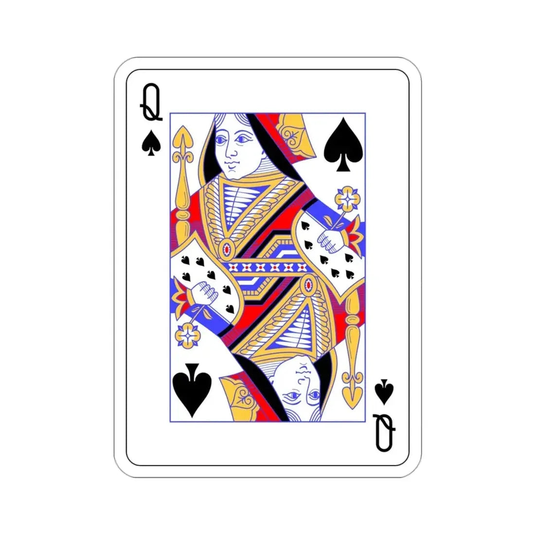 Queen of Spades Playing Card STICKER Vinyl Die-Cut Decal 3 Inch - The Sticker Space