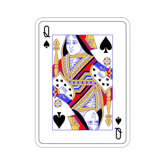 Queen of Spades Playing Card STICKER Vinyl Die-Cut Decal-6 Inch-The Sticker Space