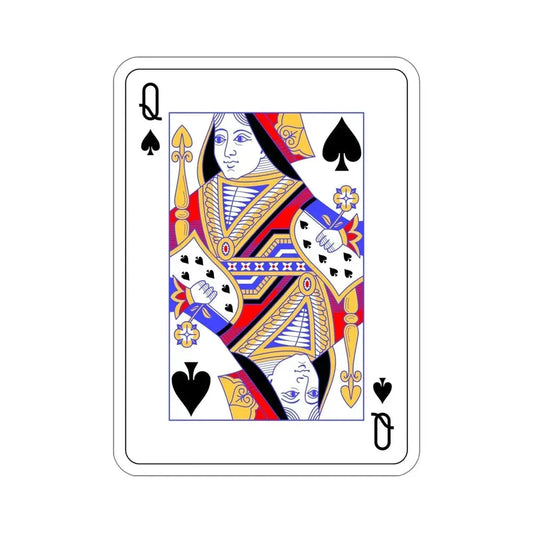 Queen of Spades Playing Card STICKER Vinyl Die-Cut Decal 6 Inch - The Sticker Space