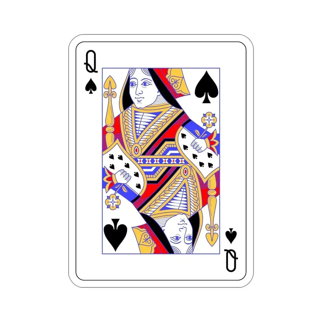 Queen of Spades Playing Card STICKER Vinyl Die-Cut Decal - The Sticker Space