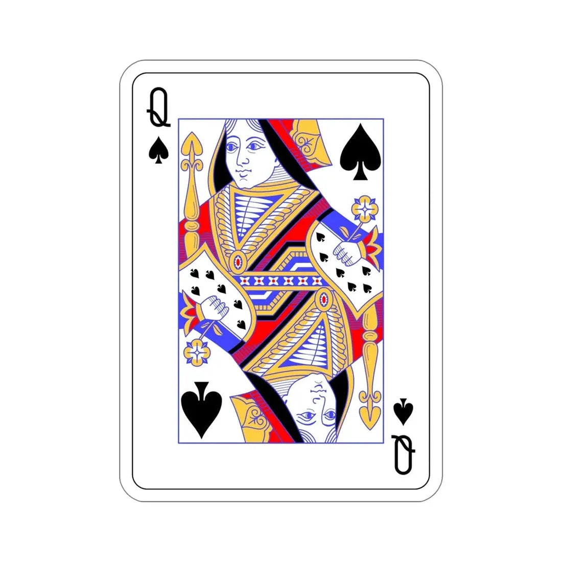 Queen of Spades Playing Card STICKER Vinyl Die-Cut Decal - The Sticker Space