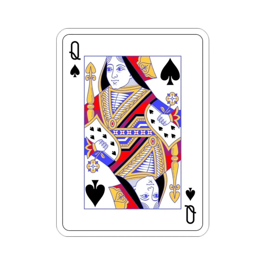 Queen of Spades Playing Card STICKER Vinyl Die-Cut Decal - The Sticker Space