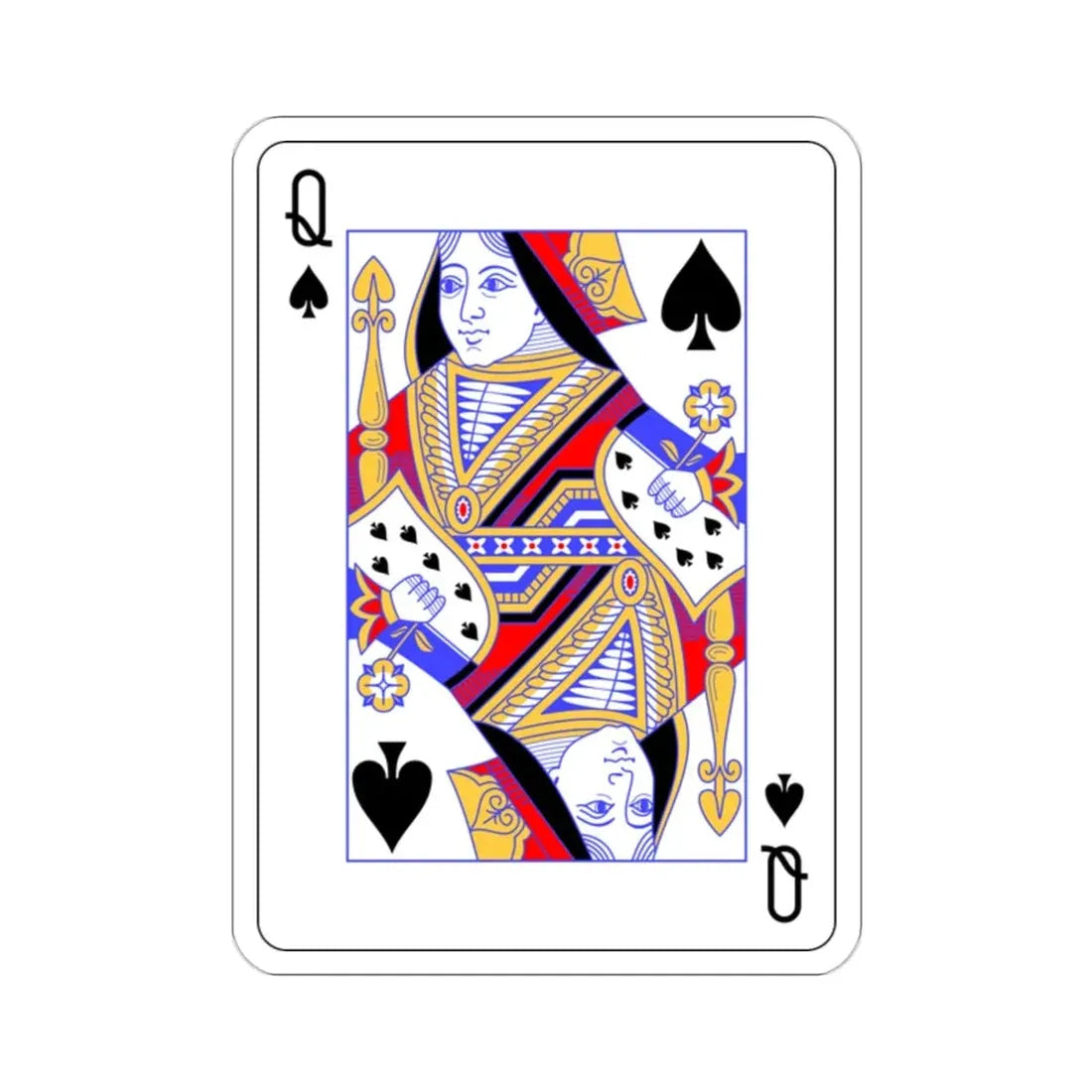 Queen of Spades Playing Card STICKER Vinyl Die-Cut Decal - The Sticker Space