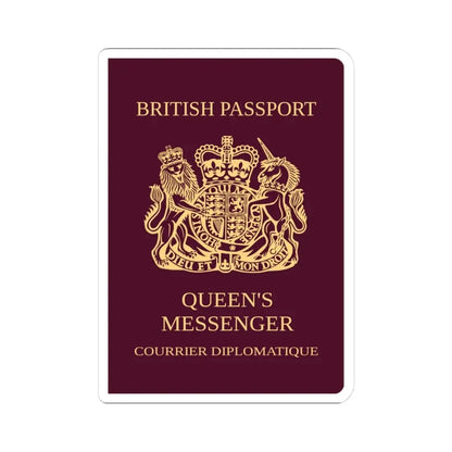 Queen's Messenger Passport - STICKER Vinyl Kiss-Cut Decal 3 Inch White - The Sticker Space