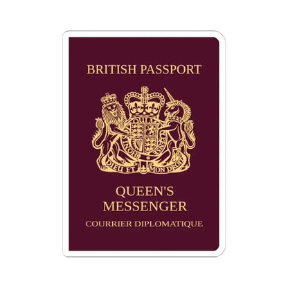Queen's Messenger Passport - STICKER Vinyl Kiss-Cut Decal 6 Inch White - The Sticker Space
