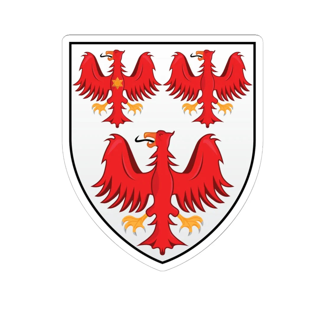 Queens College Oxford Coat Of Arms (England) (Coat of Arms) STICKER Vinyl Kiss-Cut Decal 6 Inch White - The Sticker Space