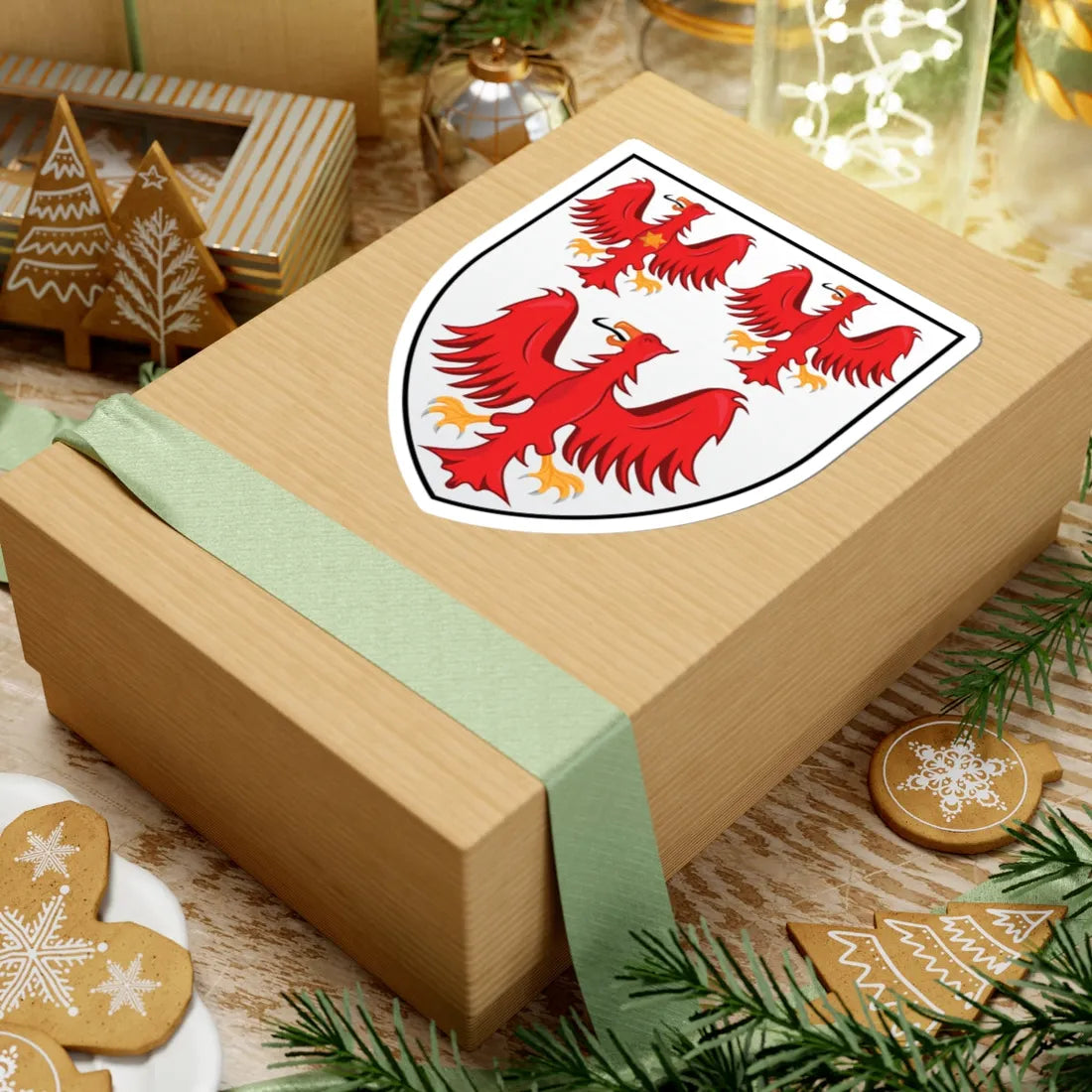 Queens College Oxford Coat Of Arms (England) (Coat of Arms) STICKER Vinyl Kiss-Cut Decal - The Sticker Space