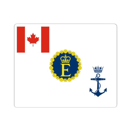 Queens Colour for the Royal Canadian Navy (Canada) STICKER Vinyl Kiss-Cut Decal 2 Inch White - The Sticker Space