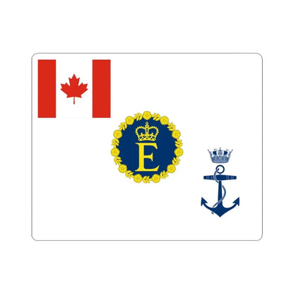 Queens Colour for the Royal Canadian Navy (Canada) STICKER Vinyl Kiss-Cut Decal 4 Inch White - The Sticker Space