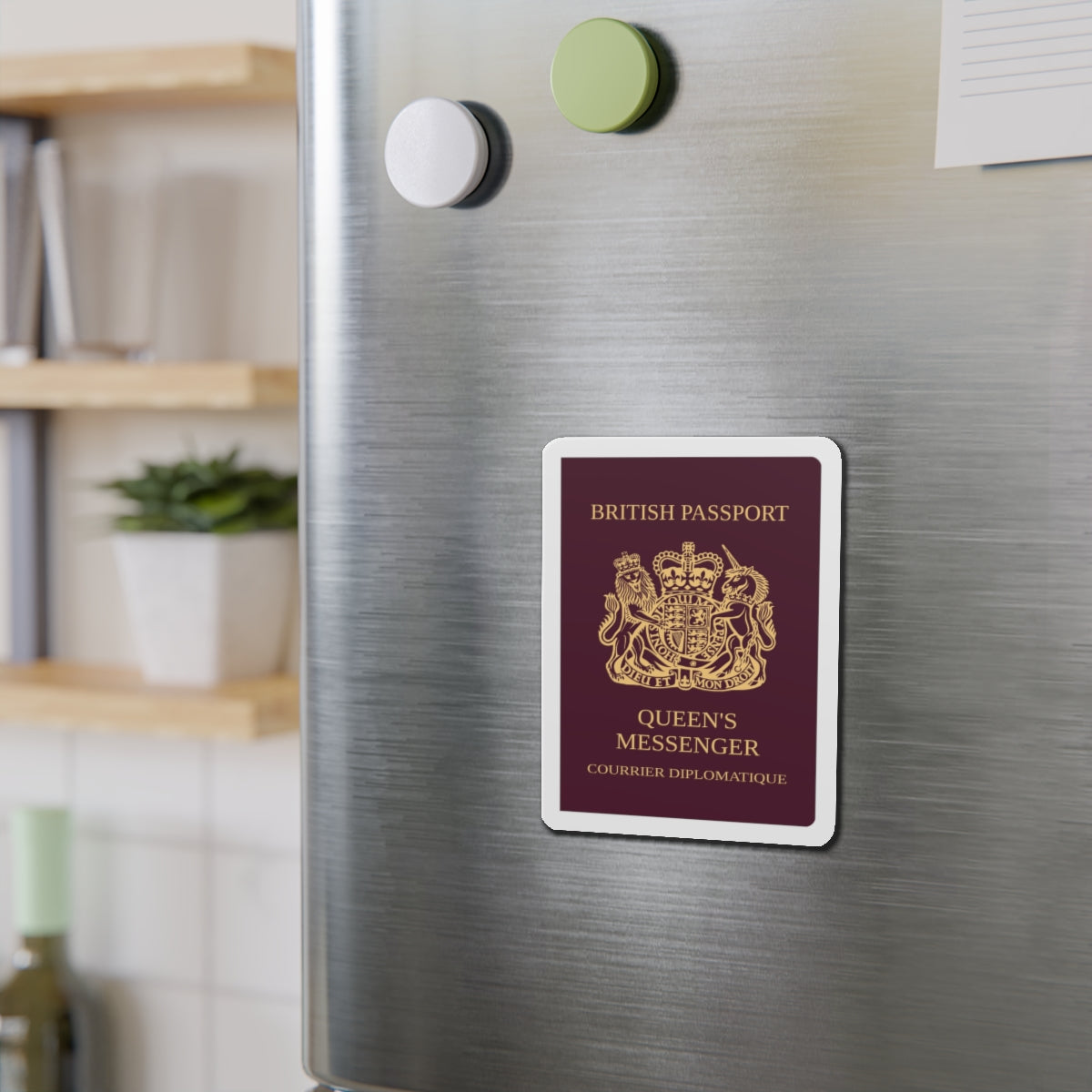 Queen's Messenger Passport - Die-Cut Magnet-The Sticker Space