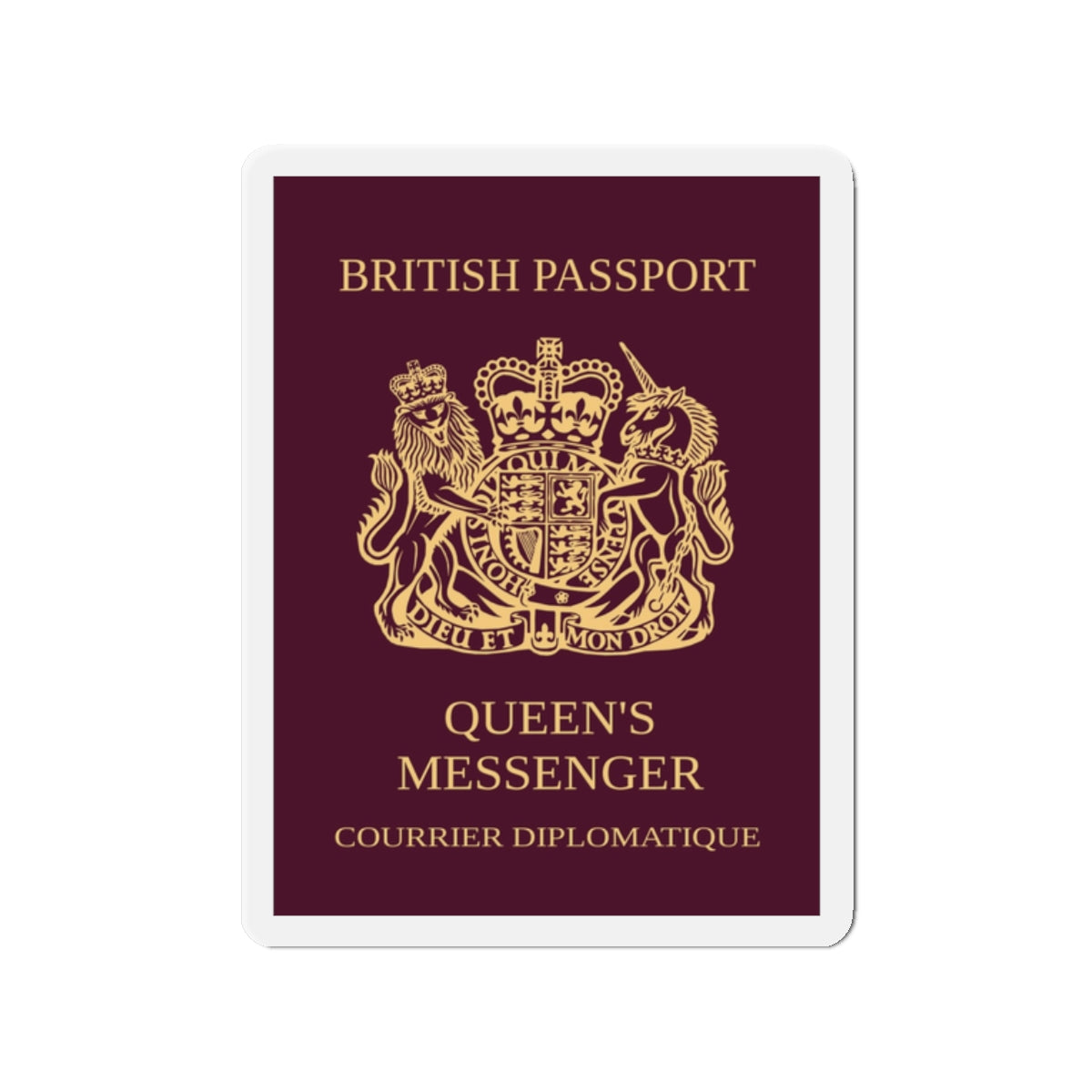 Queen's Messenger Passport - Die-Cut Magnet-2" x 2"-The Sticker Space